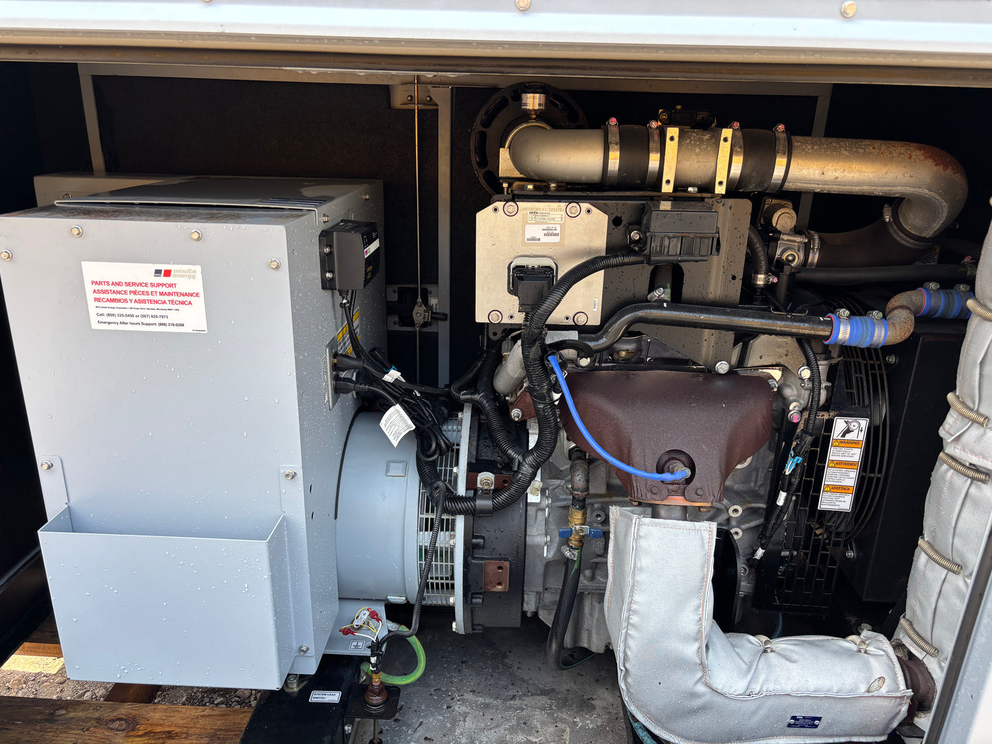 2017 MTU 28kw Generator Natural Gas/Propane 477 Hours