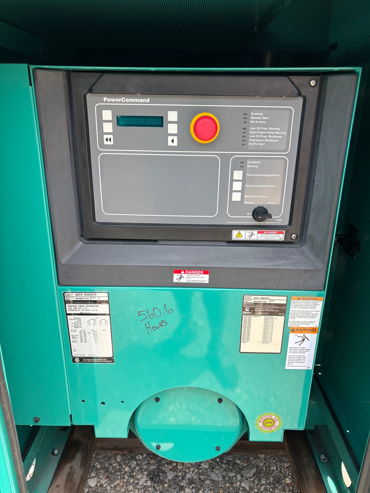 Cummins 47kw Natural Gas/Propane Generator 560 Hours
