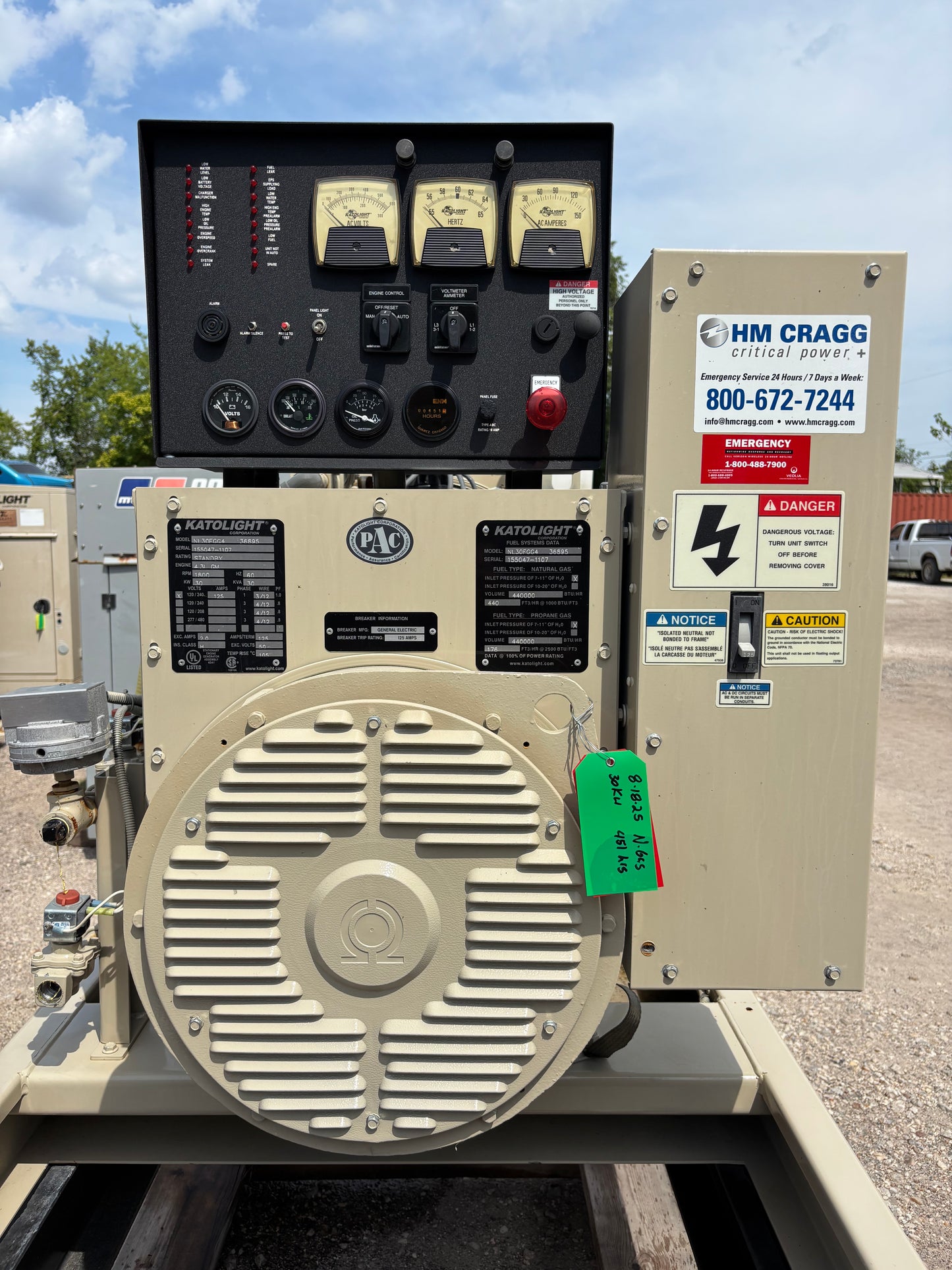 Katolight 30kw Natural Gas/Propane Generator 451 Hours