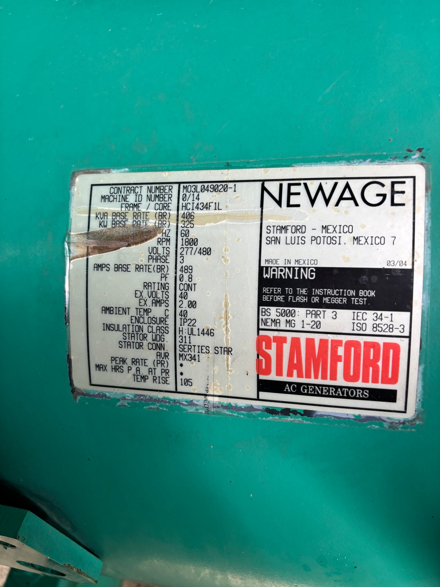 Cummins 325kw 400Kva Natural Gas Generator