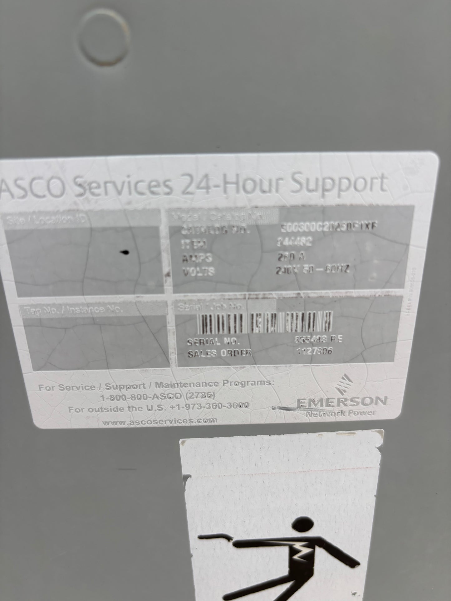 ASCO 260 AMP Automatic Transfer Switch