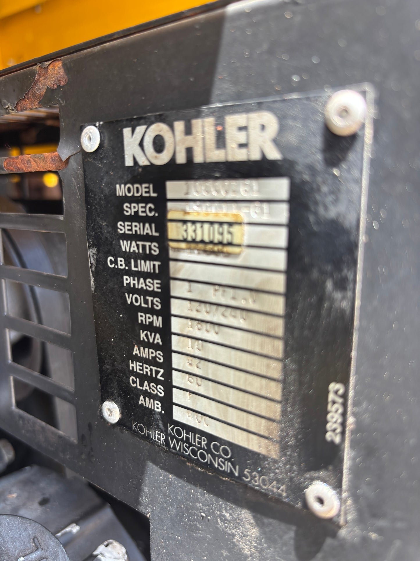Kohler 10kw Portable Diesel Generator