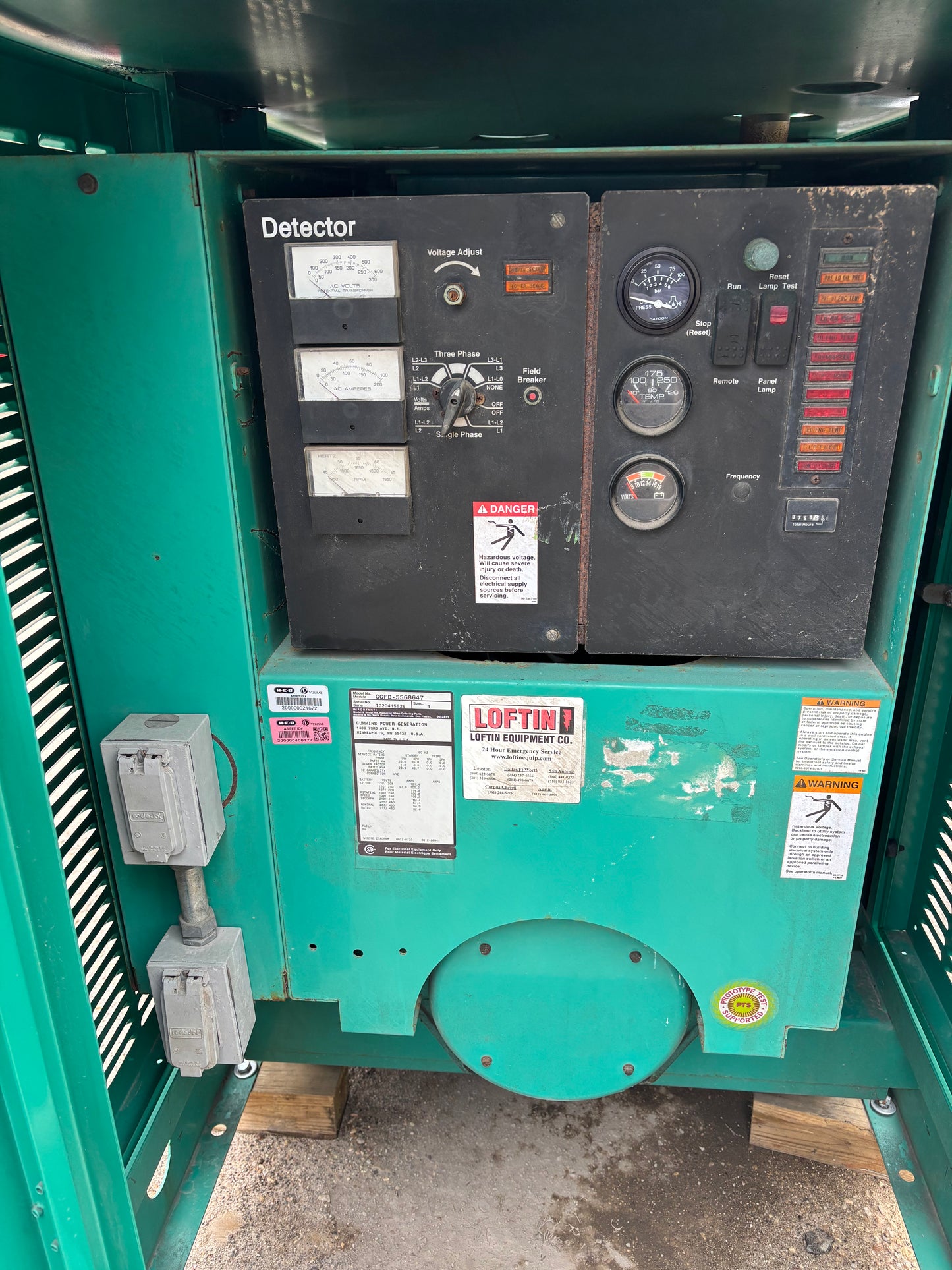Cummins 35kw 43kva Natural Gas Generator set 751 Hours