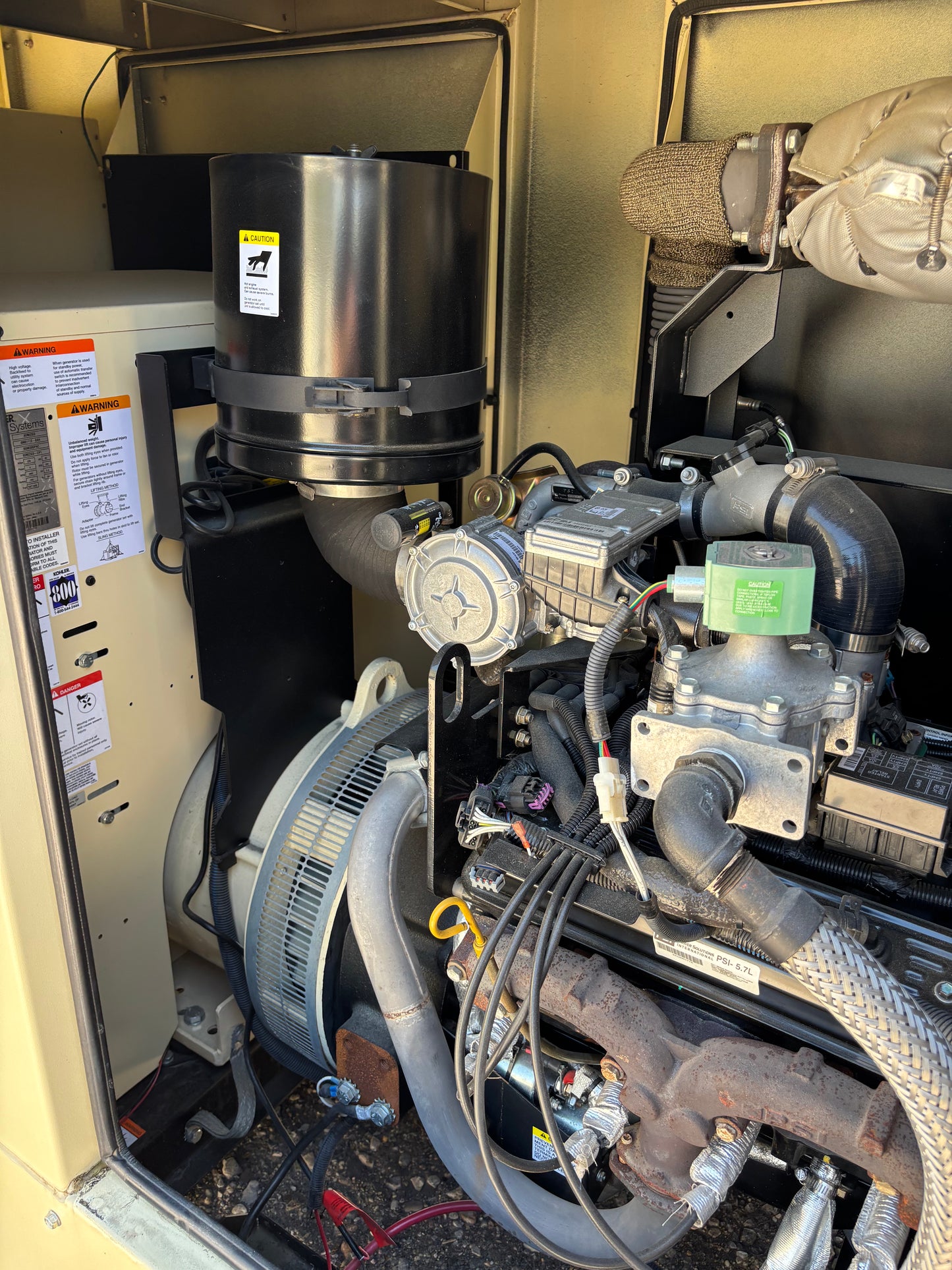 2016 Kohler 80kw 105kva Natural Gas Generator 346 hours