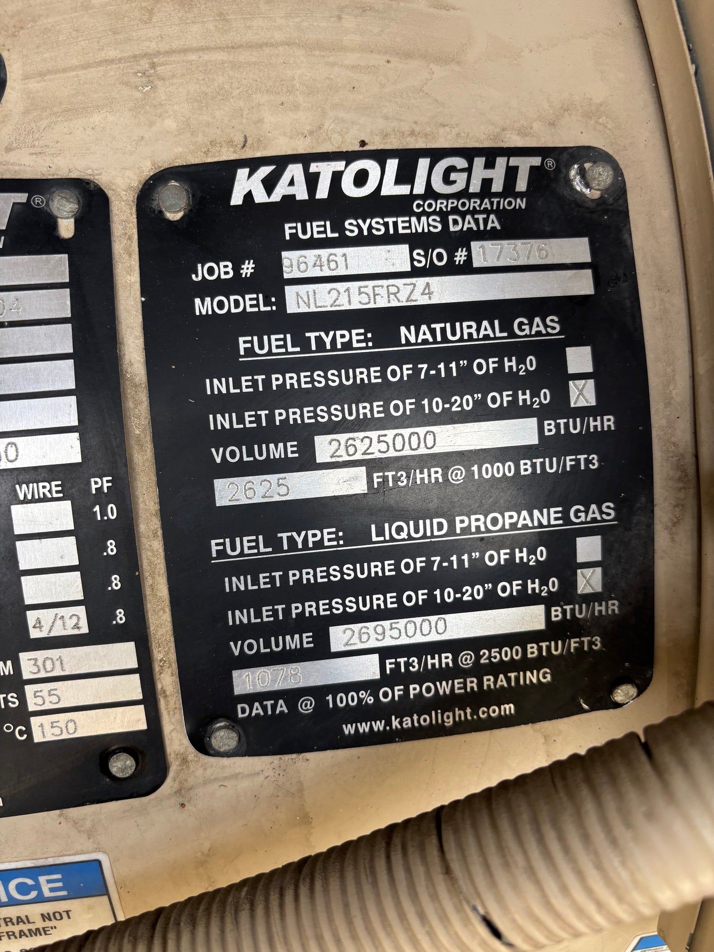 Katolight 200kw Natural Gas Generator Set