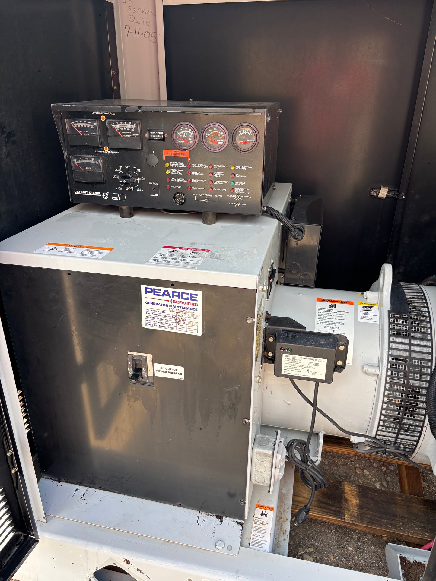 MTU 54kw Propane Generator 368 hours