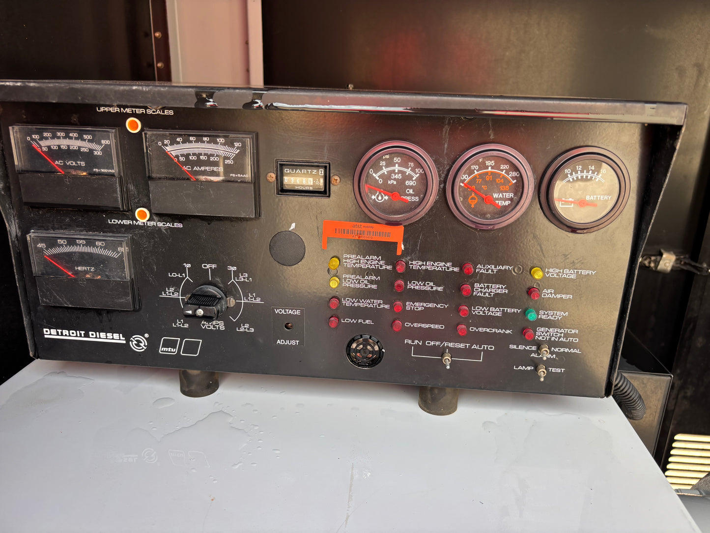 MTU 54kw Propane Generator 368 hours