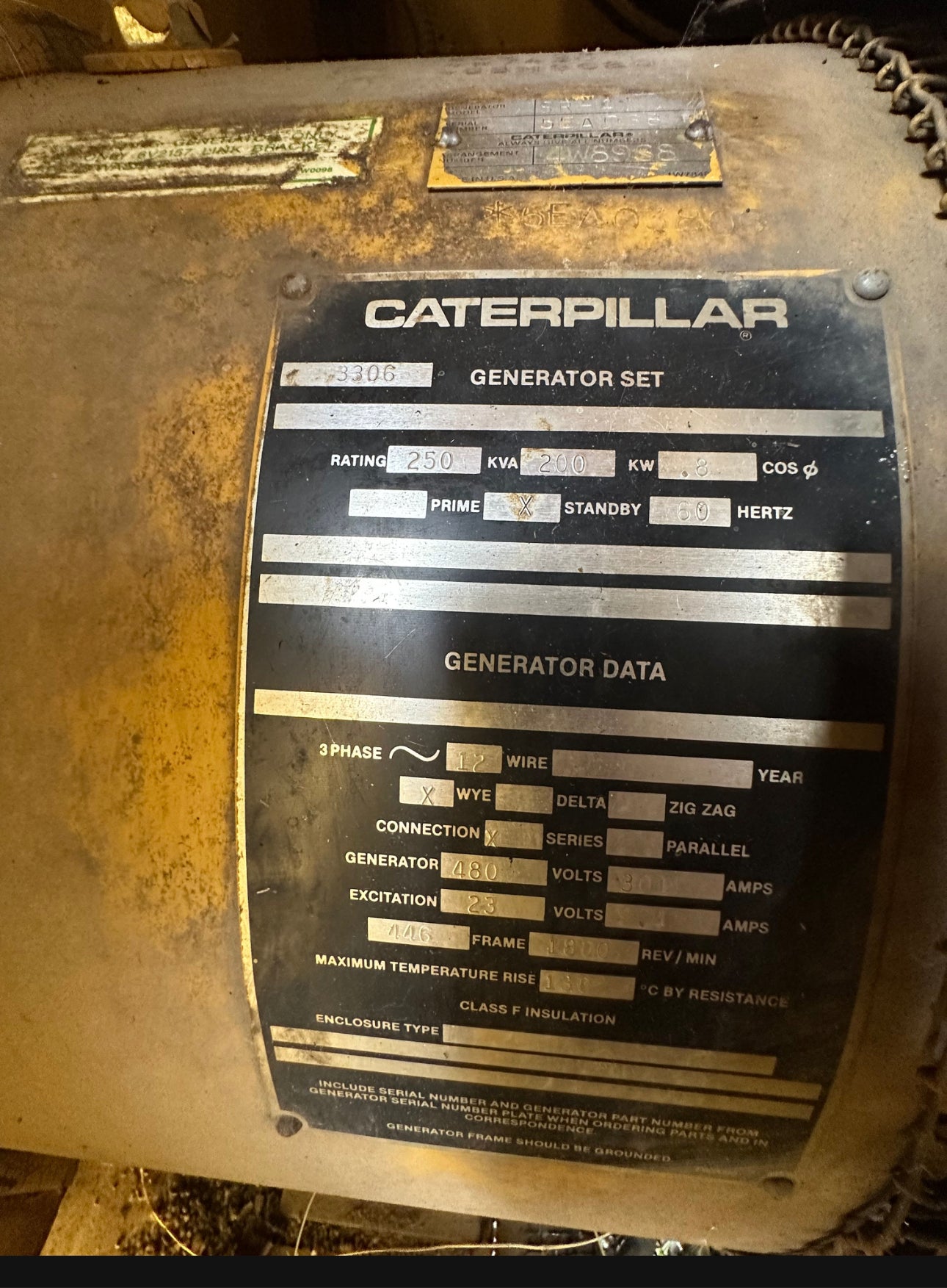 Caterpillar 200kw Diesel Generator