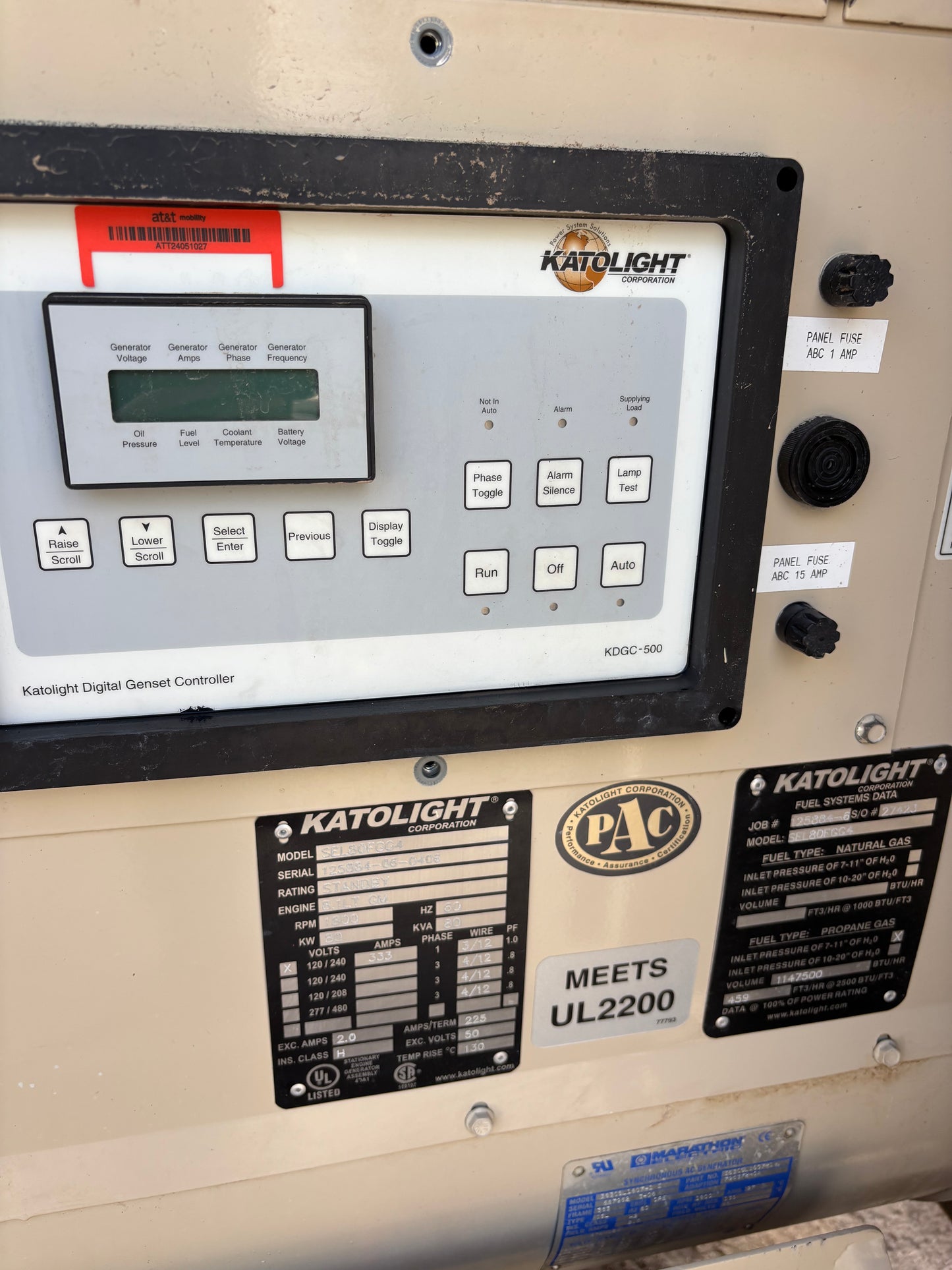 Katolight 80kw 100Kva Natural Gas/Propane Generator