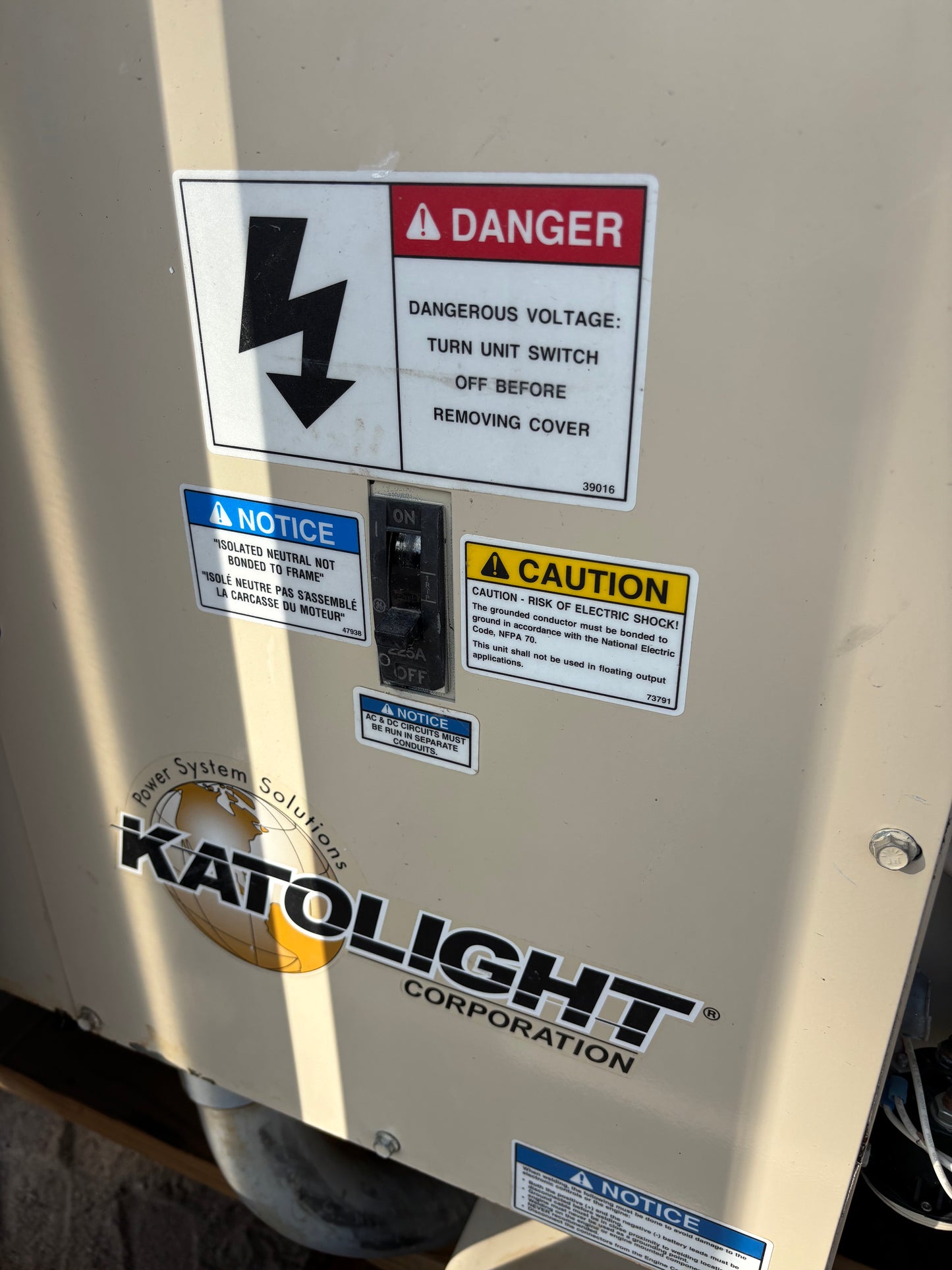 Katolight 80kw 100Kva Natural Gas/Propane Generator