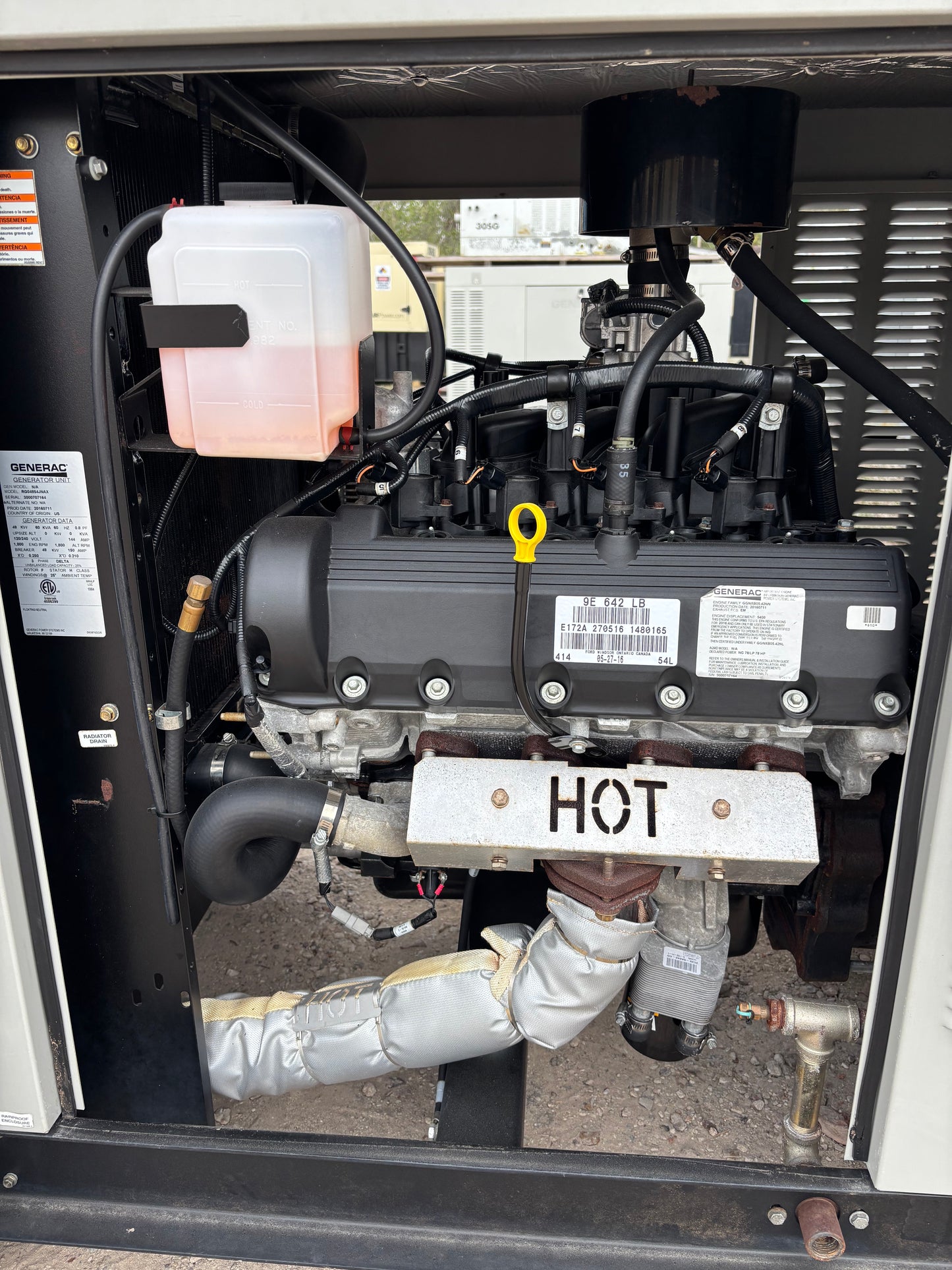Generac 48kw 60kva Natural Gas Generator 263 hours