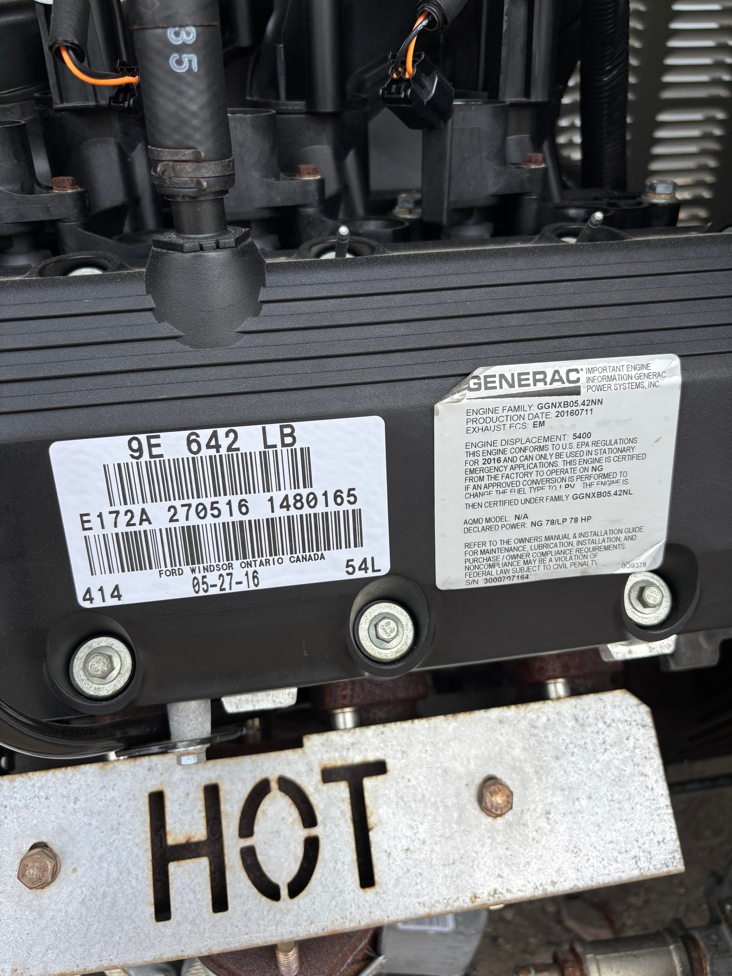 Generac 48kw 60kva Natural Gas Generator 263 hours