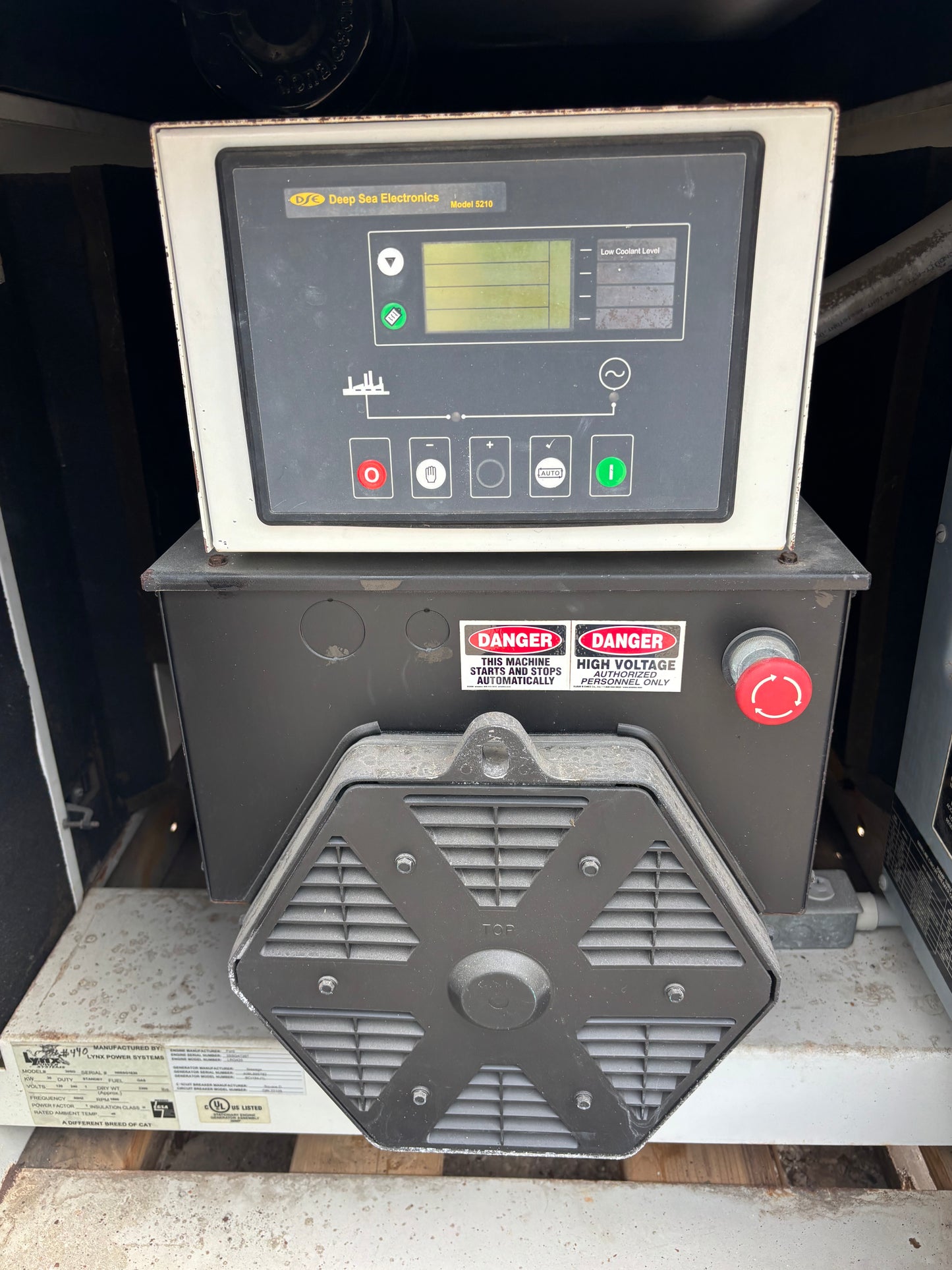 Lynx 30kw Natural gas/Propane Generator 491 Hours