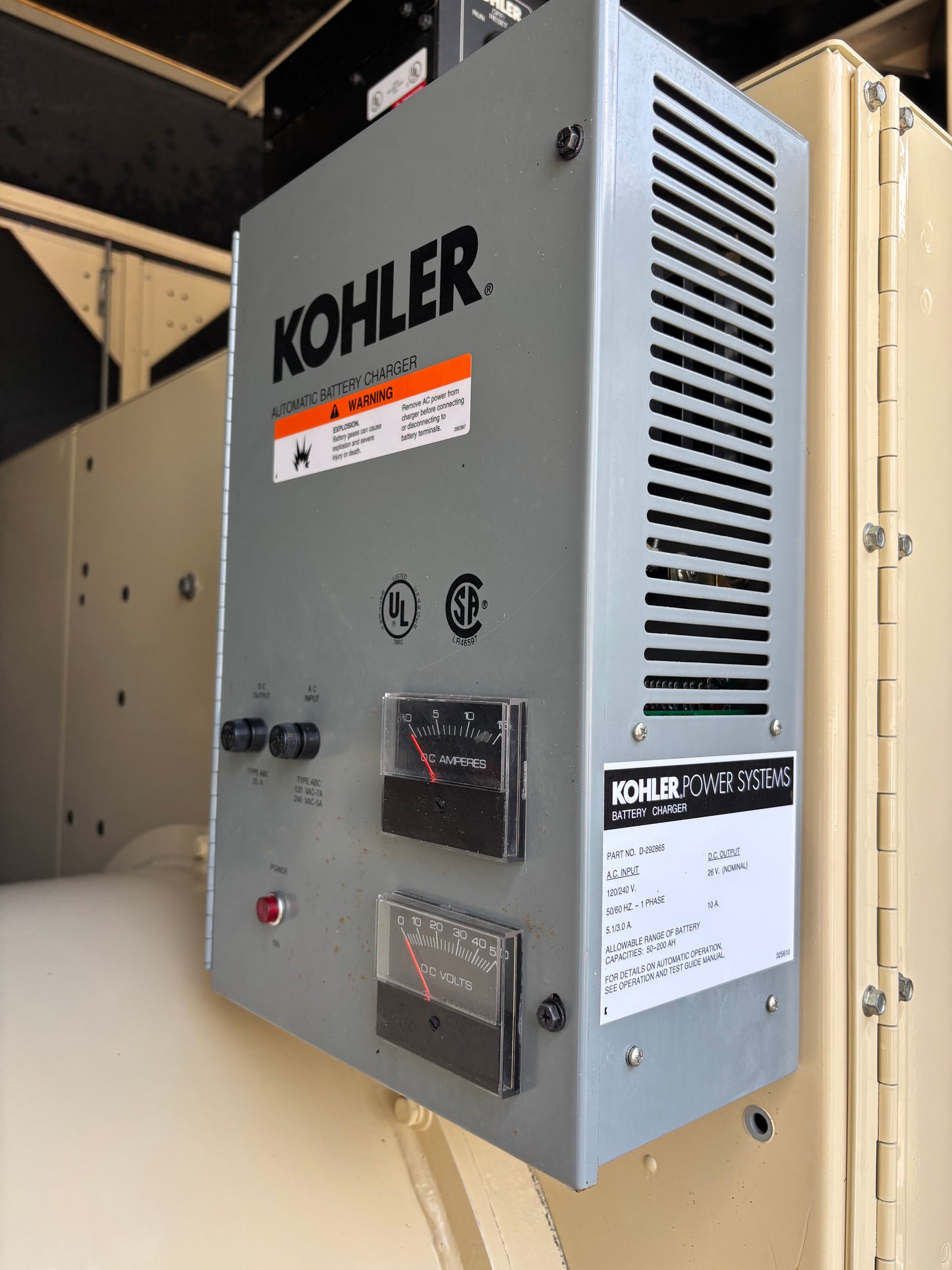 Kohler 355kw Natural Gas Generator 285 Hours