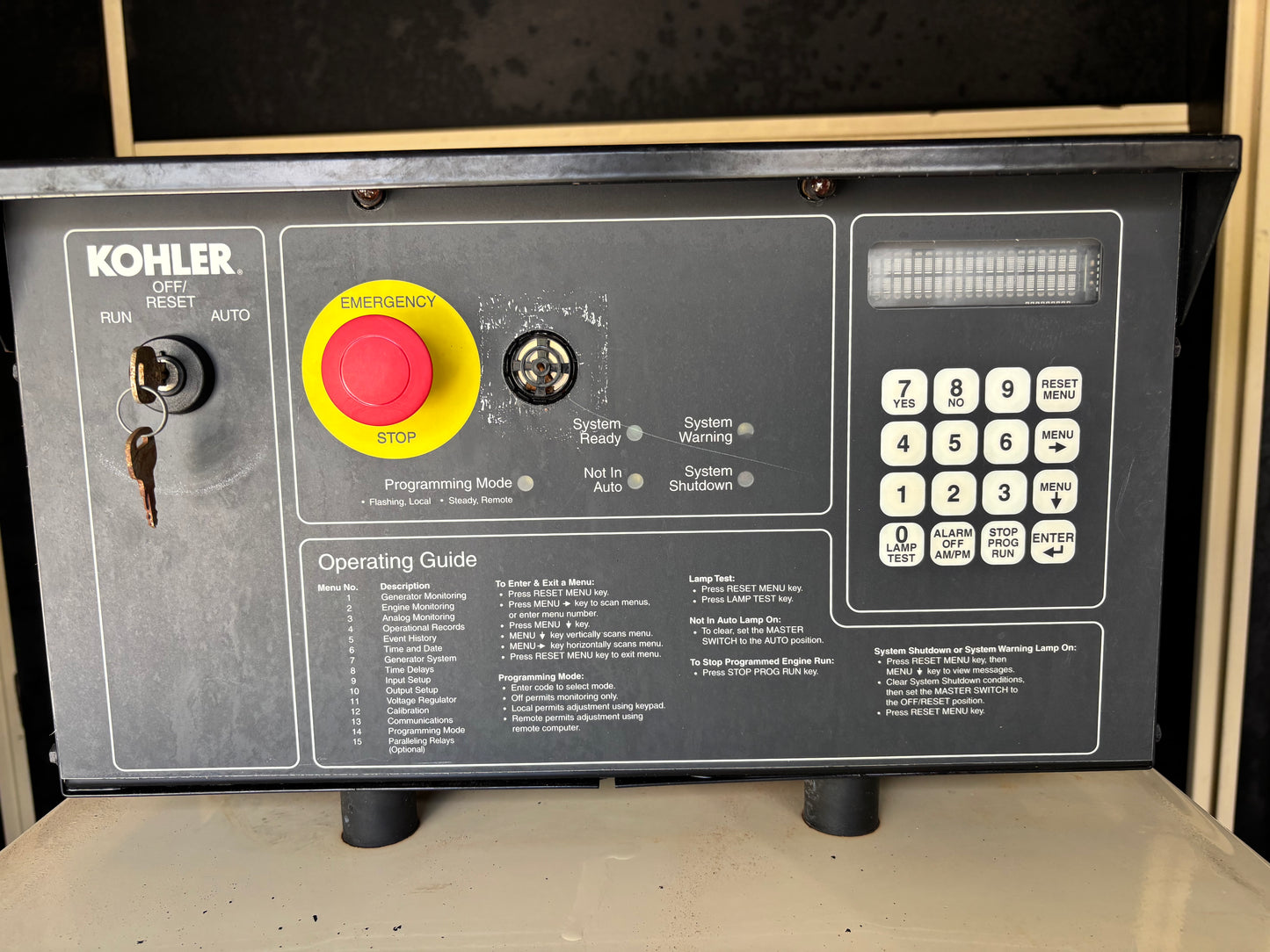 Kohler 355kw Natural Gas Generator 285 Hours